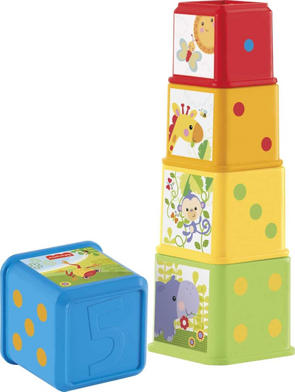 FISHER-PRICE Stapel & Ontdek Blokken blokken in verschillende maten 5 stuks