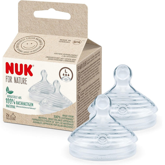NUK for Nature tettarella per biberon x2 L 18-36 mesi