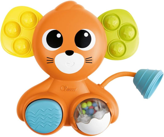 CHICCO Sensory Mouse with rattle and squeaker Pop It 18 x 19 cm