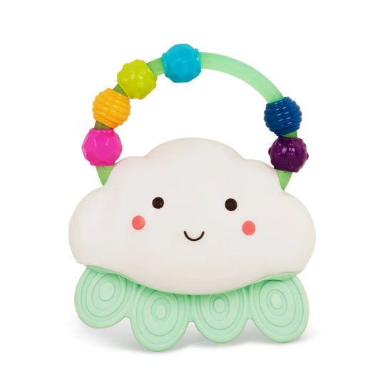B.TOYS Rain-Glow Squeeze siliconen lampje met bijtring WOLK 11x13 cm