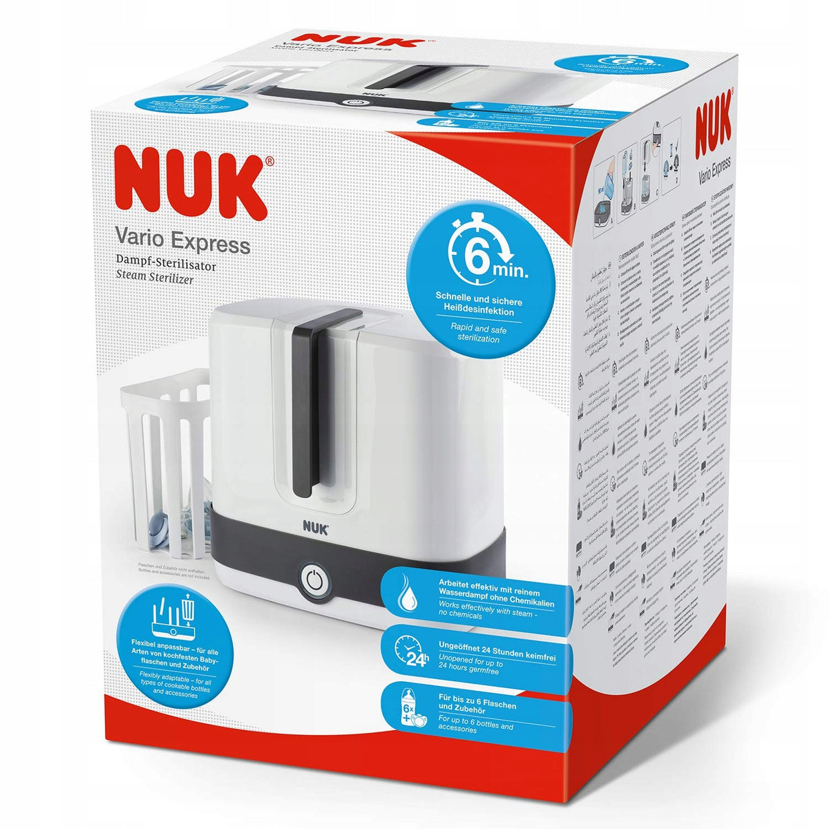NUK Vario Express sterylizator parowy 6 minut – zdjęcie produktu 5
