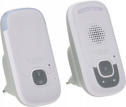 HUBBLE Listen Glow niania elektroniczna audio DECT, biało-szary zestaw z jednostką rodzica i dziecka