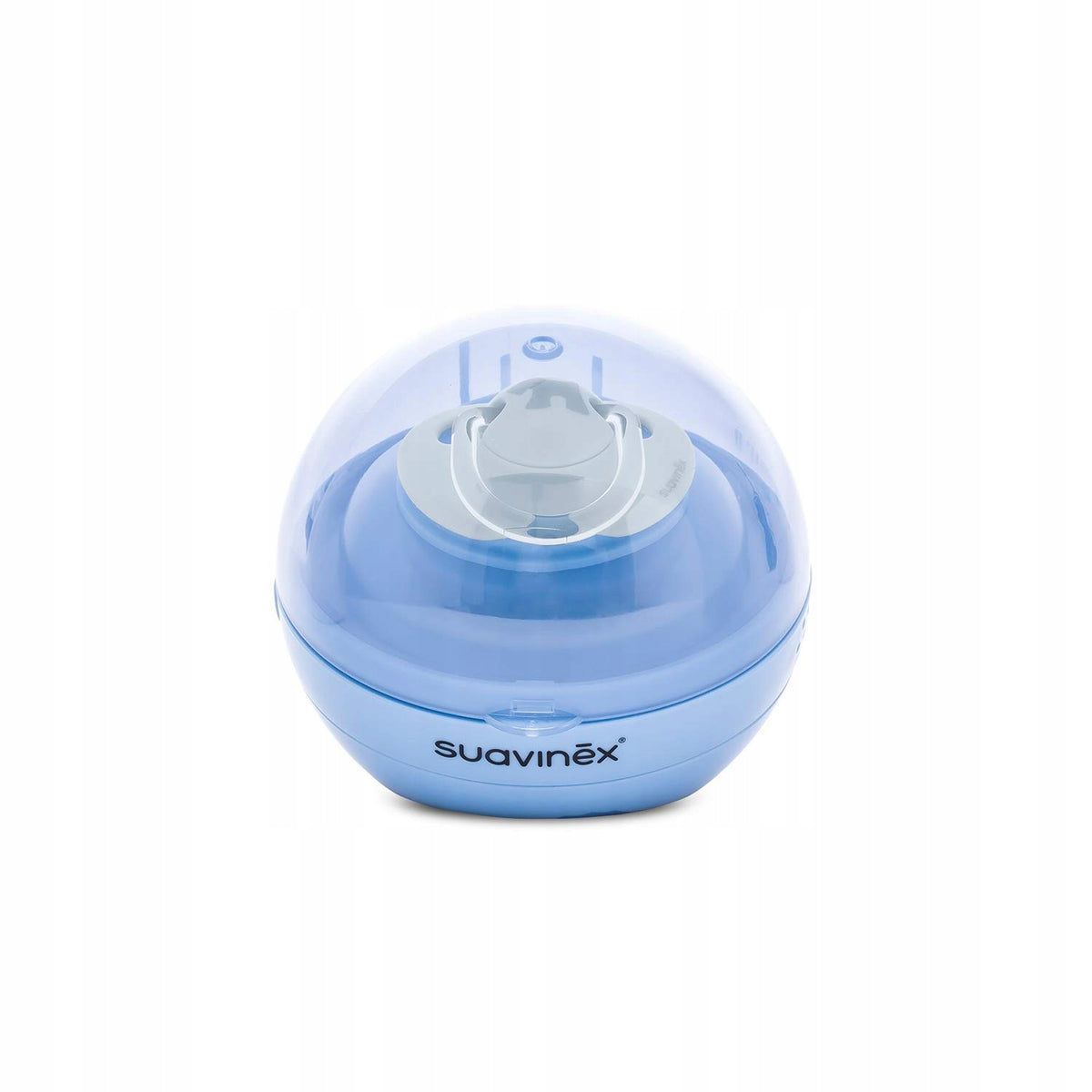 SUAVINEX Duccio STERYLIZATOR smoczków UV 9 cm, niebieski, kompaktowy sterylizator smoczków z USB