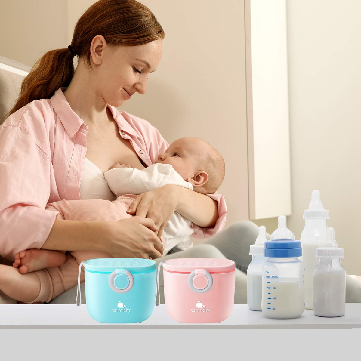 TERMICHY container voor zuigelingenvoeding 500 ml 250 g + maatlepel