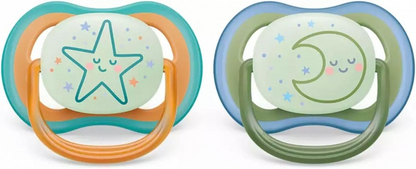 PHILIPS AVENT Ultra Air Night sucettes x 2 18m+ lumineuses