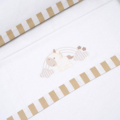 INTERBABY σετ σεντόνια 3 τεμαχίων 60x120 / 40x60 / 110x155