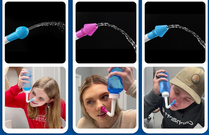 MAOEVER Neusirrigator 300 voor kinderen en volwassenen 3 mondstukken 300 ml