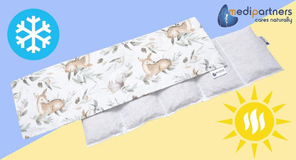 MEDI PARTNERS katoenen warmtekussen met kersenpitten 20x60 cm warm en koud