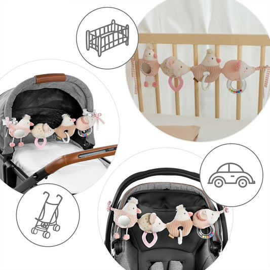 FEHN kettinghanger voor kinderwagen, ledikant, autostoeltje FehnLand FARMA 52 cm