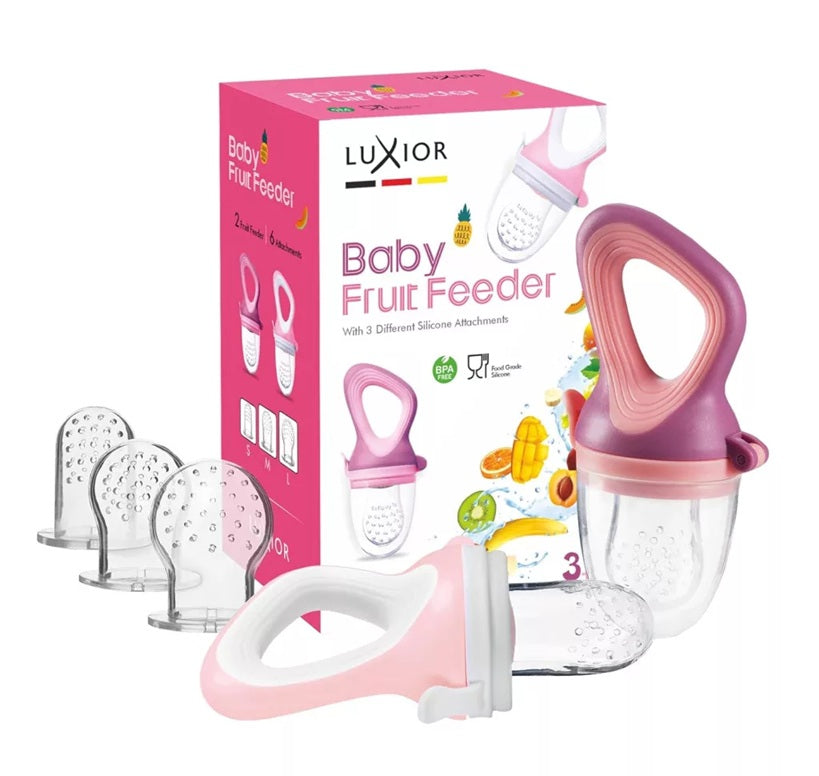 LUXIOR fruit speenhouder voor kinderen 3-12m 2 stuks 6 spenen