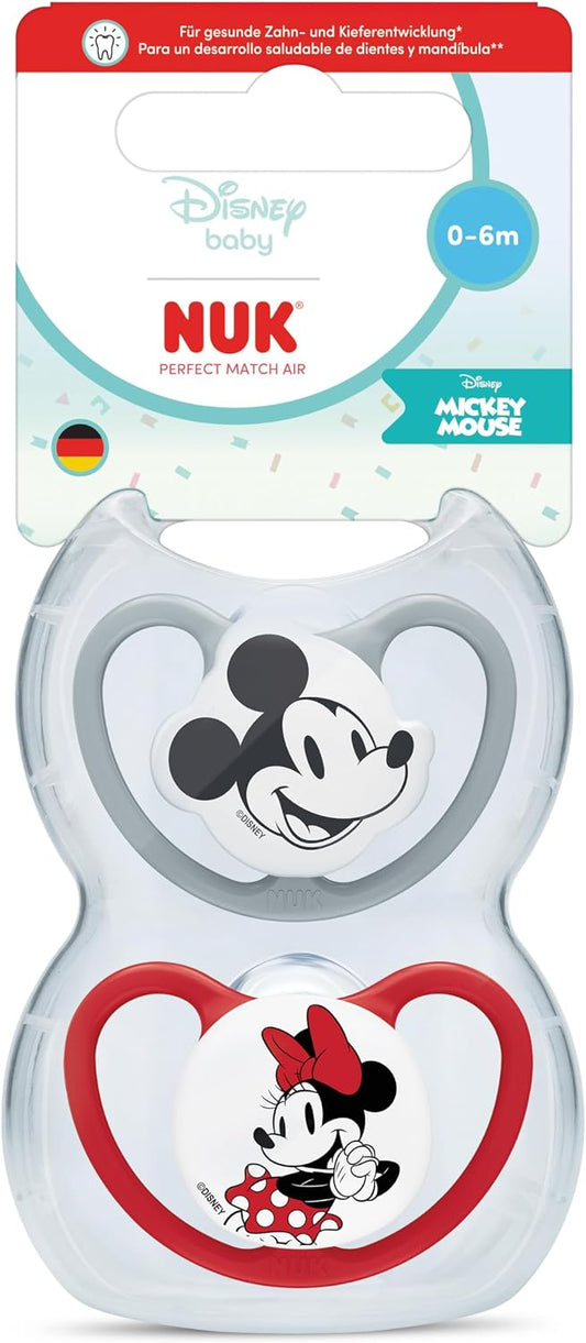 NUK Perfect Match Air succhietto 0-6 mesi x2 DISNEY
