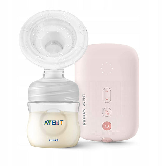 PHILIPS AVENT SCF395/11 LAKTATOR elektryczny różowy z butelką, pojedynczy laktator z technologią Natural Motion