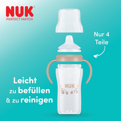 NUK Perfect Match Learner kubek treningowy 150 ml 6m+ z miękkim ustnikiem i antypoślizgowymi uchwytami