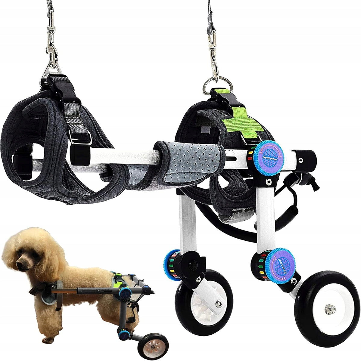 HOBEYHOVE fauteuil roulant pour chiens XXXS poids 1-2,2kg