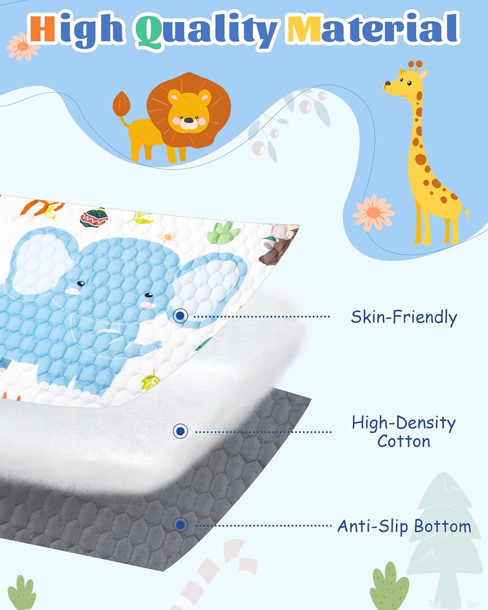 FUNSLAND speelmat voor baby's met lengtemeter 127x127cm