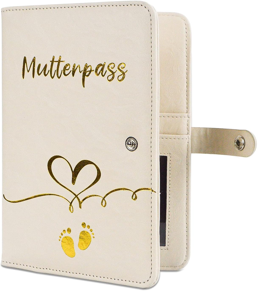 AUFISI zwangerschapskaart hoes van kunstleer 15 x 21 cm