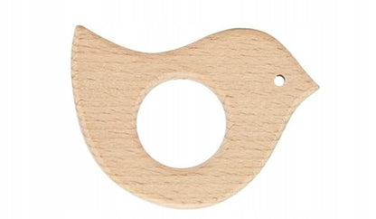 UBERMING houten bijtspeeltje VOGEL 5 x 7 cm