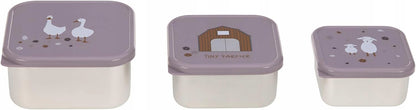 LASSIG Snackbox scatole in acciaio per snack x3