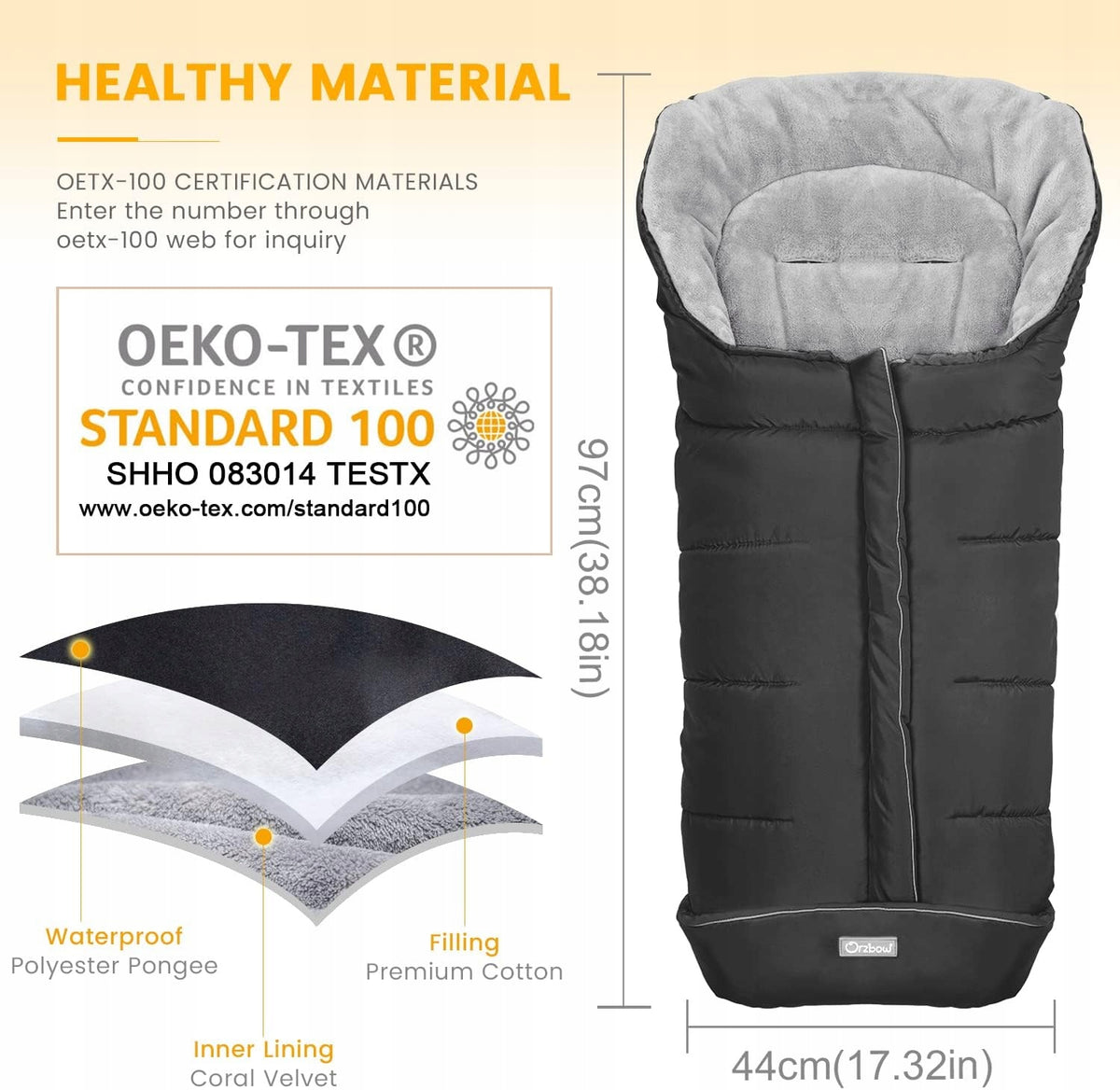 ORZBOW universal foot cover, footmuff