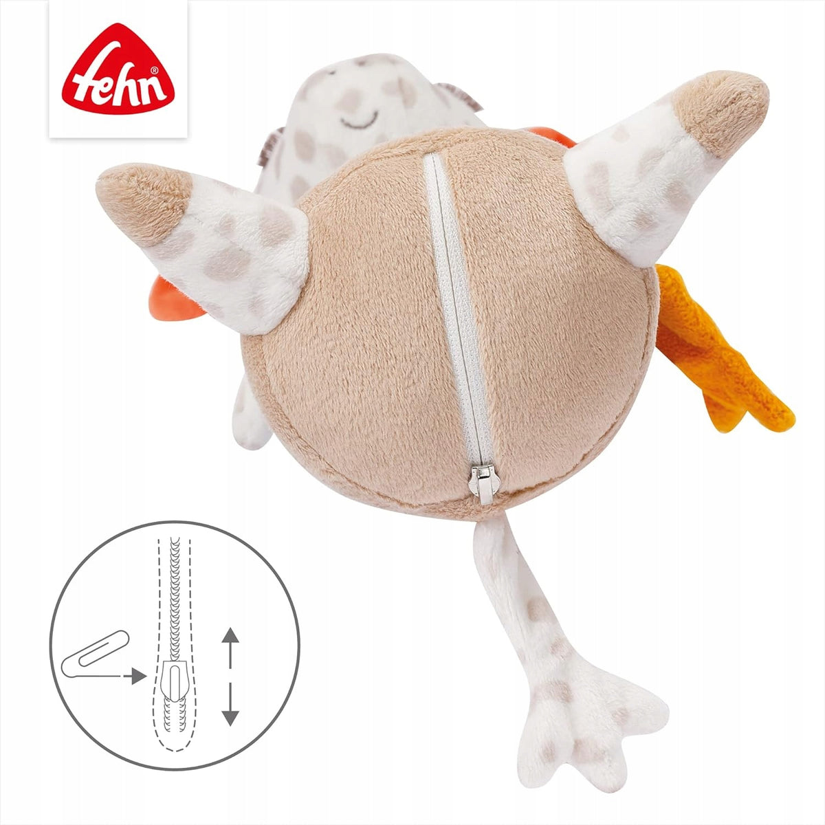 FEHN éjszakai lámpa plüss zsiráf 27 cm GUTE NACHT