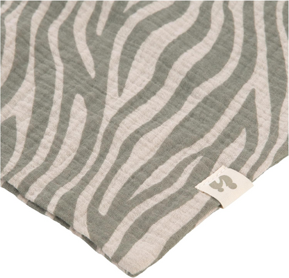 HAUCK Cuddle N Play mousseline comforter knuffel 25 x 25 cm ZEBRA SAGE
