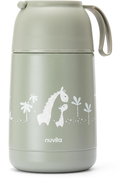 NUVITA 4475 roestvrijstalen voedselthermos 620 ml 0+ GIRAFFEN