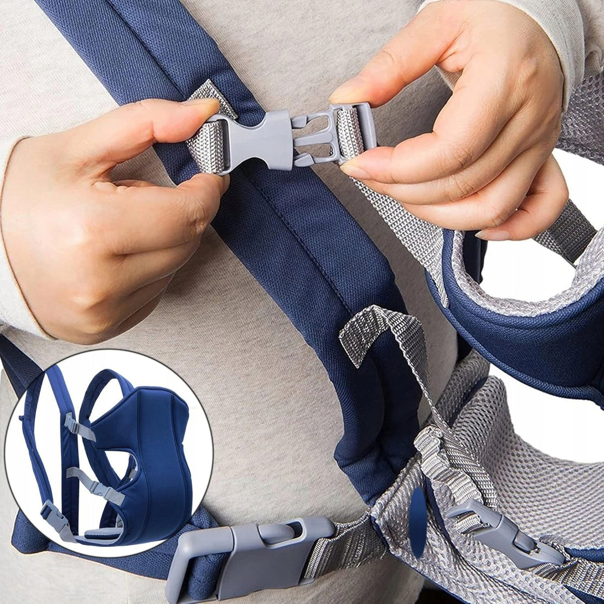 Ergonomikus, állítható babahordozó 3,5–15 kg