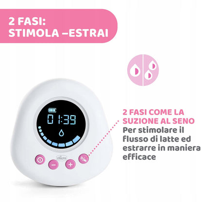 CHICCO Naturally elektromos mellszívó rózsaszín