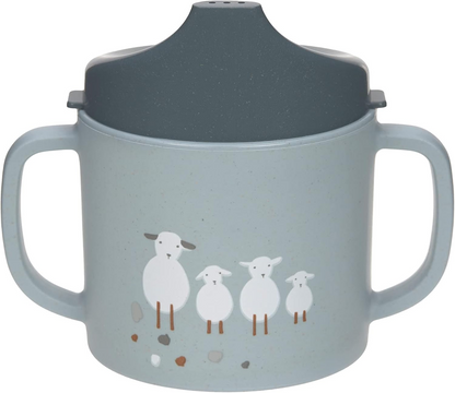LASSIG Gobelet Sippy Tiny Farmer Sheep avec bec verseur 150 ml 6 m+
