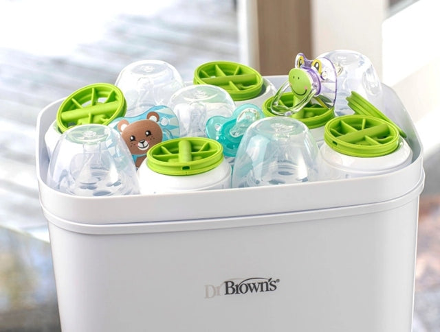 DR BROWN'S 2-in-1 sterilisator en droger voor 6 flessen 55 minuten + 2 Hepa-filters