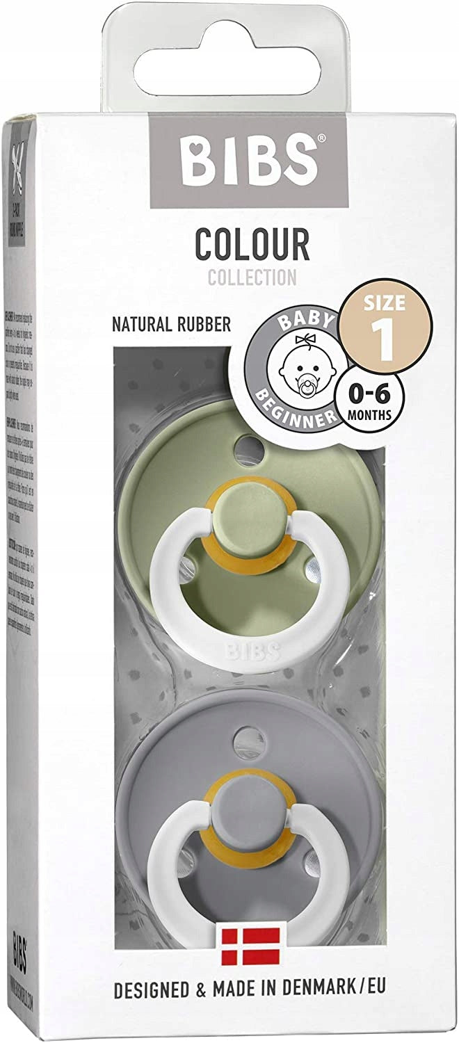 BIBS Colour Glow fopspeen van natuurrubber, lichtgevend 0-6m