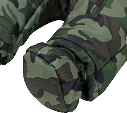 JIAMY winteroverall met capuchon 6-9 maanden + wanten en schoentjes