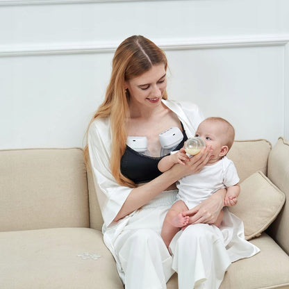 BELLABABY laktator elektryczny muszlowy bezprzewodowy, biały, do wygodnego odciągania mleka podczas karmienia dziecka