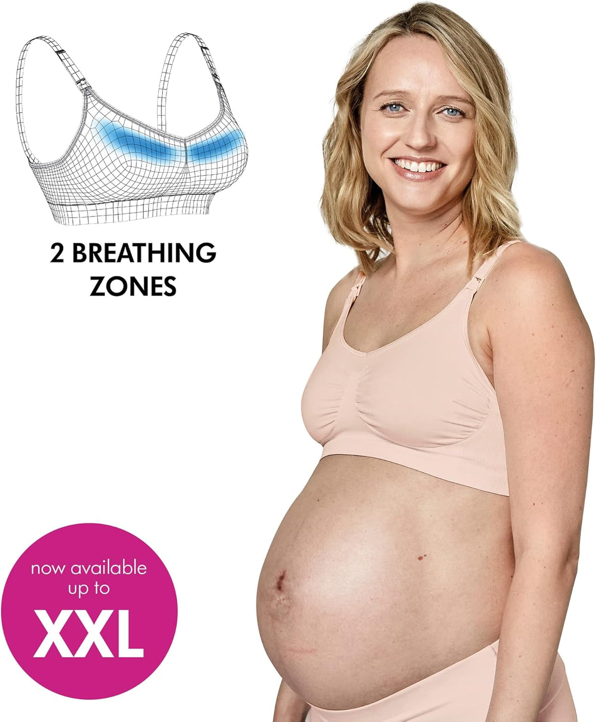 MEDELA KEEP COOL ULTRA biustonosz do karmienia bezszwowy XL, beżowy, oddychający i wygodny