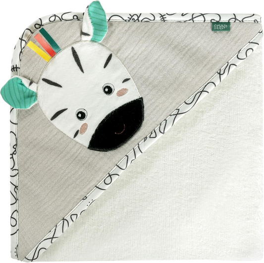FEHN zebra handdoek met capuchon 80x80 cm
