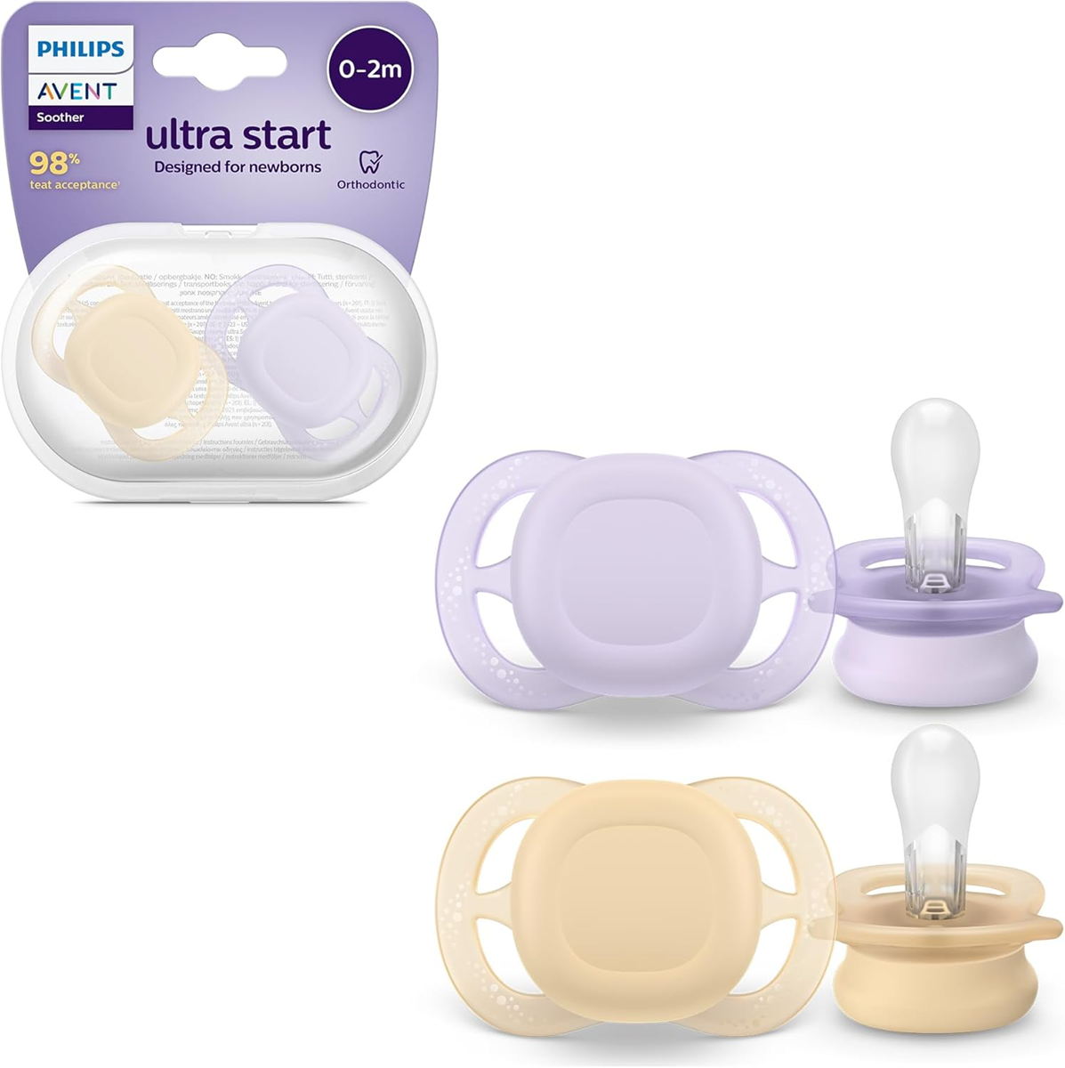 PHILIPS AVENT Ultra Start πιπίλες x 2 0-2 μηνών