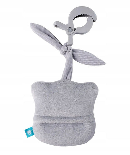MyHummy SZUMIŚ zawieszka do wózka, łóżeczka Mini Miś 25 cm, szary pluszak z klipsem
