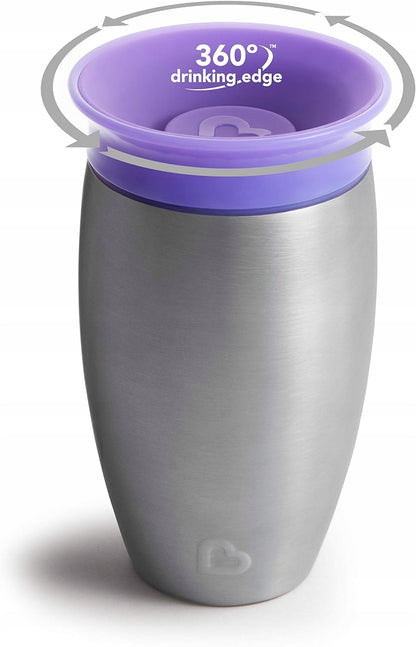 MUNCHKIN Miracle Becher 360 6 Monate+ 296ml Ανοξείδωτο Ατσάλι