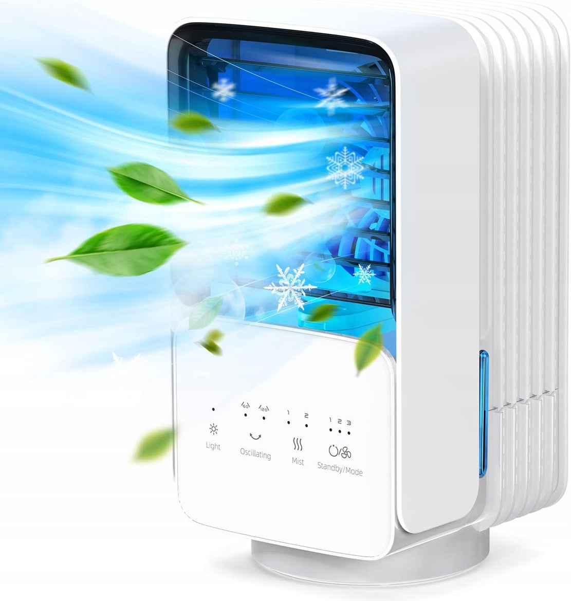 OMISOON Air Cooler mini klimatizácia 700 ml s dotykovým panelom a lampičkou