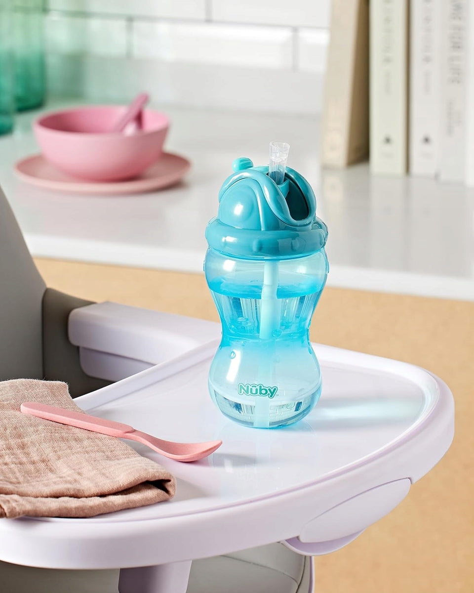 NUBY Flip-it Cup antilekbeker met rietje 12 m+ 360 ml