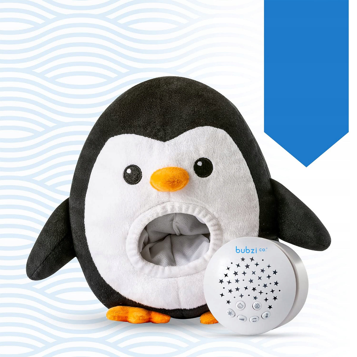 BUBZI peluche, proiettore di stelle, 20 suoni PINGUINO 20 cm