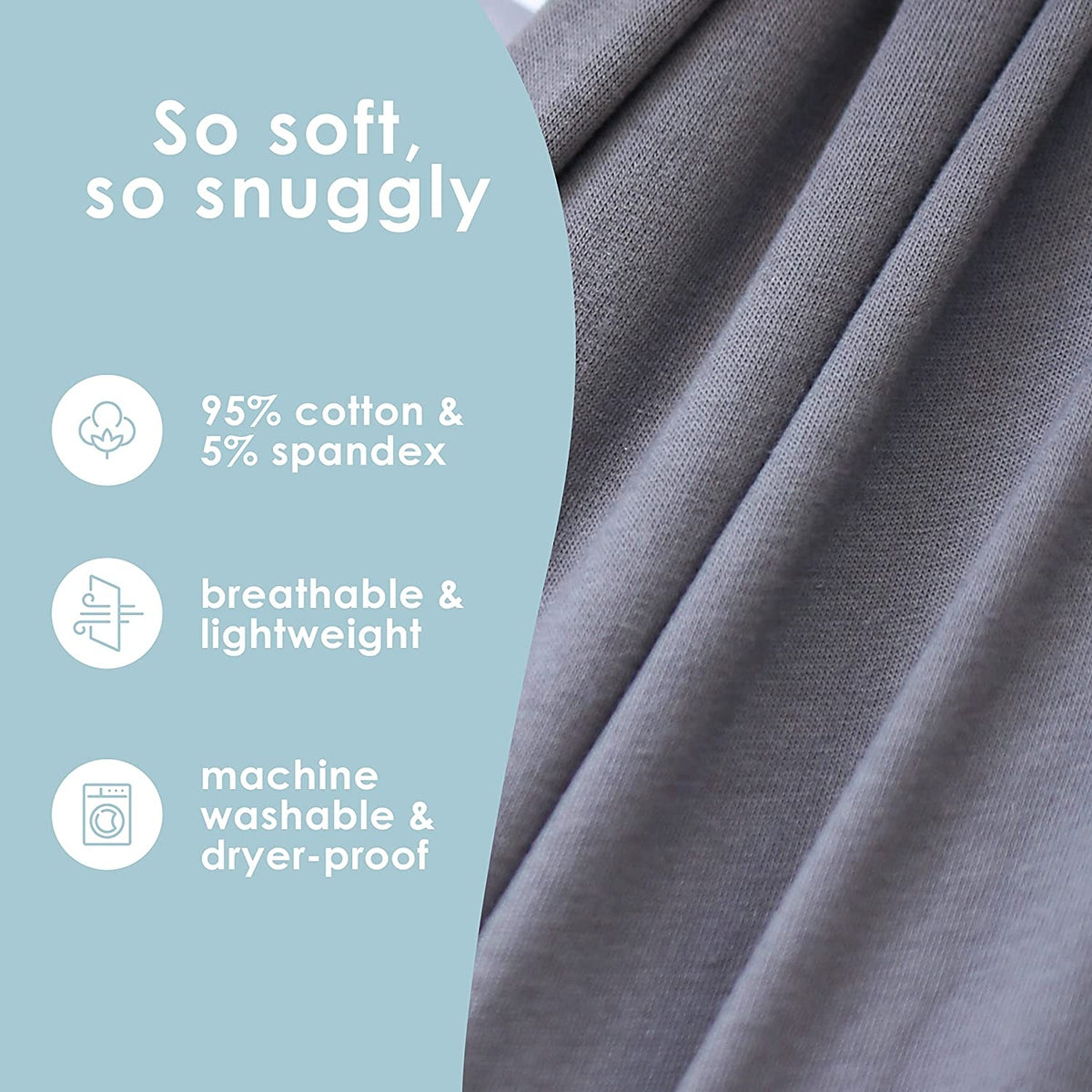 SLEEPY WRAP chusta elastyczna do noszenia, miękka, oddychająca, 95% bawełna i 5% elastan, antracyt