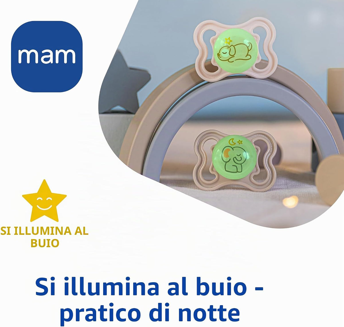 MAM SUPREME NIGHT σιλικονούχα πιπίλα 0-6 μηνών – φωτογραφία προϊόντος 4