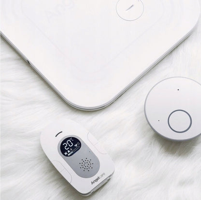 ANGELCARE SmartSensor Pro2 niania elektroniczna + 2 czujniki ruchu, biały zestaw z monitorem i czujnikami