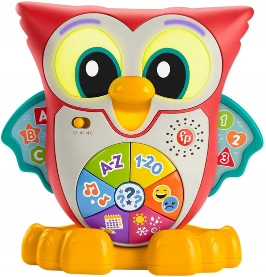 FISHER-PRICE hibou interactif lumières 90 mélodies phrases ALLEMAND 18 m+