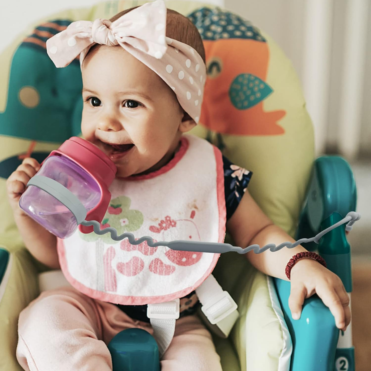 STRAPS FOR BABY siliconen fopspeenkoord voor fles en speelgoed 30 cm