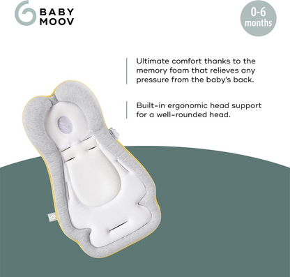 BABYMOOV cosymorpho fresh WKŁADKA do wózka fotelik, wkładka niemowlęca 0-6 miesięcy z ergonomicznym podparciem głowy