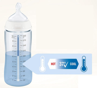 NUK First Choice+ Night Set 3 leuchtende Flaschen 300 ml 6-18 m Sauger M
