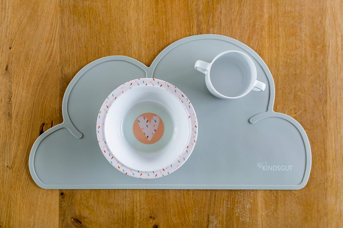 KINDSGUT siliconen placemat onderlegger voor bord 26,5 x 48 cm WOLK
