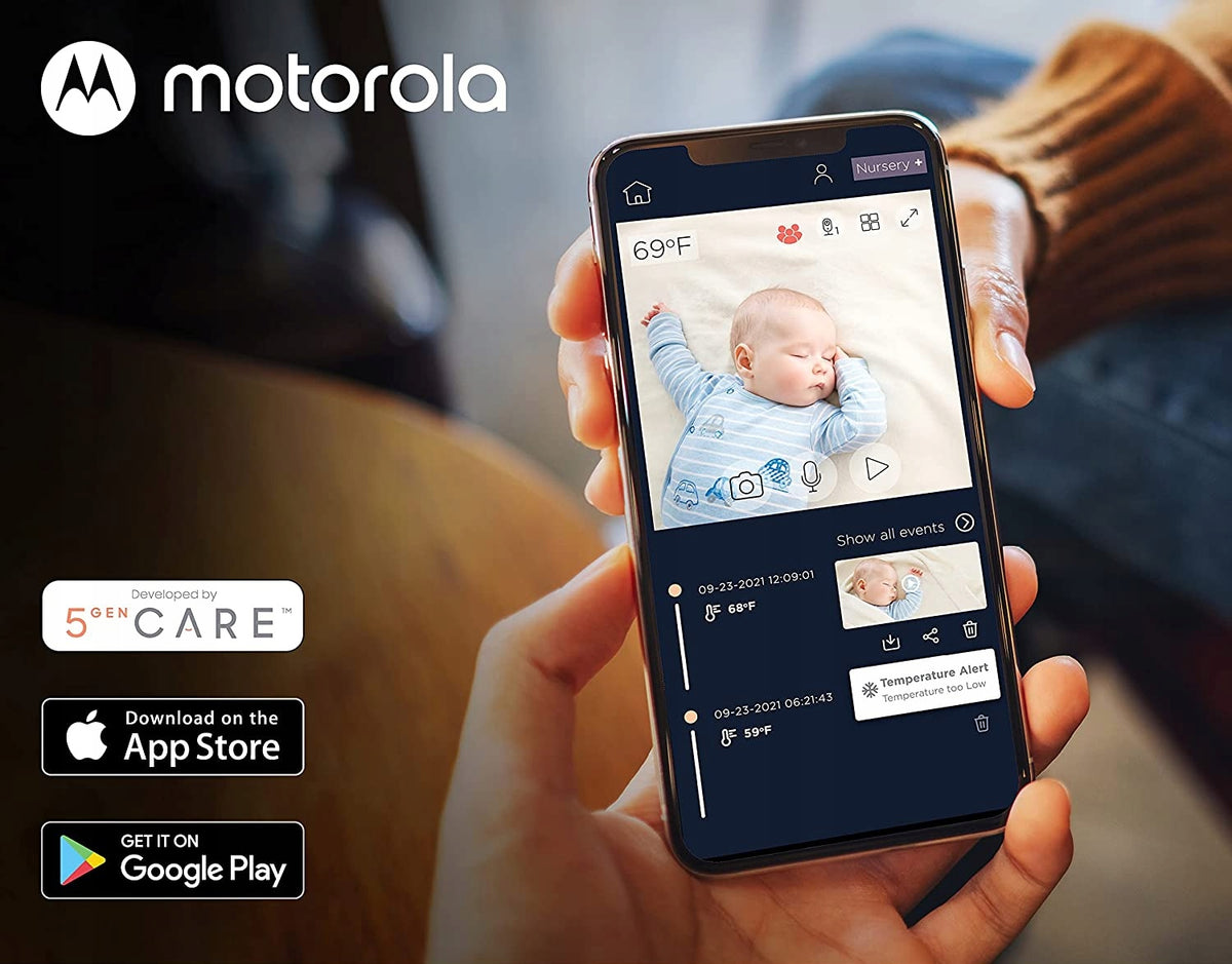 MOTOROLA VM65X Connect elektronische babyfoon 5" + mast